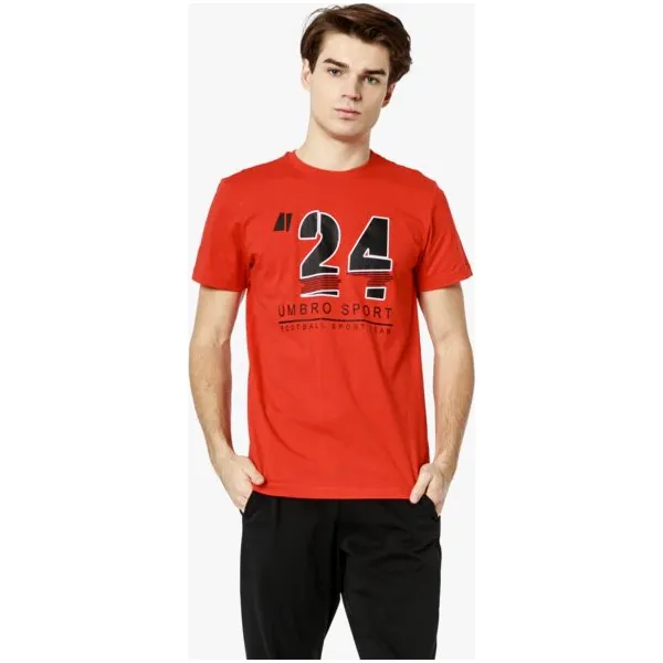Umbro Koszulka Ss Idawo , czerwony, rozmiar XXL. Czerwone koszulki sportowe męskie Umbro, na wiosnę, m, z aplikacjami, z bawełny, bez kołnierzyka, bez ramiączek. W wyprzedaży za 47.99 zł.