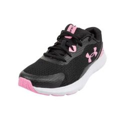 Buty Treningowe Z Okrągłym Noskiem Dla Kobiet. Czarne obuwie sportowe damskie Under Armour, bez wzorów, z gumy, na jogę i pilates. Za 217.00 zł.