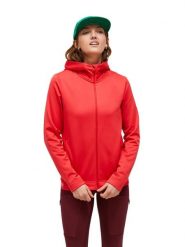 Bluza Peak Performance damska Rider Tech Zip Hood czerwona - L. Czerwone bluzy damskie Peak Performance, l, bez wzorów, z elastanu, bez kaptura. Za 619.00 zł.