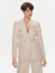 Maryley Marynarka 24EB139/M13/43GE Beżowy Regular Fit. Brązowe żakiety damskie Maryley, m, bez wzorów, z syntetyku. Za 409.99 zł.