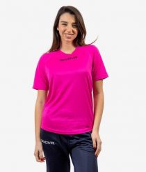 Koszulka piłkarska dla dzieci Givova One fuksja. Czerwone t-shirty dla chłopców Givova, bez wzorów, z materiału, bez ramiączek. Za 34.89 zł.