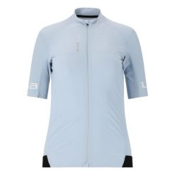 Damski jersey Elite Lab Elite X1. Niebieskie koszulki sportowe damskie ELITE LAB, bez wzorów, z jersey, bez kołnierzyka, bez ramiączek, rowerowe. W wyprzedaży za 247.50 zł.