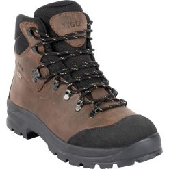 Buty wysokie Aigle Fleshside MTD wodoodporne. Brązowe buty sportowe męskie Aigle, z kauczuku, bez zapięcia, outdoorowe. W wyprzedaży za 449.99 zł.