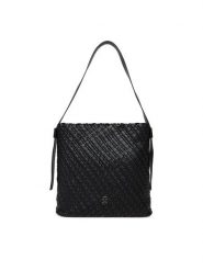 Tommy Hilfiger Torebka Th Braided Maxi Hobo AW0AW18161 Czarny. Czarne torebki do ręki damskie Tommy Hilfiger, bez wzorów, ze skóry, bez dodatków. Za 749.99 zł.