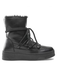 Jenny Fairy Śniegowce WS5806-04 Czarny. Czarne śniegowce i trapery damskie Jenny Fairy, ze skóry. Za 129.99 zł.