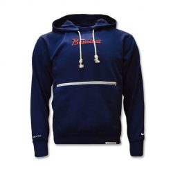 Bluza sportowa męska Nike Standard Issue Hoodie College Navy Pale Ivory. Brązowe bluzy męskie Nike, m, bez wzorów, z kapturem. Za 425.00 zł.