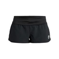 Kąpielówki Roxy Czarne Lekka Komfortowa Tkanina. Czarne szorty sportowe damskie Roxy, bez wzorów, z elastanu, sportowe, do pływania. Za 189.99 zł.