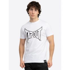 Koszulka Tapout Basic. Białe koszulki sportowe męskie TAPOUT, bez wzorów, bez kołnierzyka, bez ramiączek. W wyprzedaży za 97.40 zł.