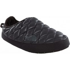 The North Face Kapcie W Thermoball Tent Mule Iv Shiny Tnf Black/Beluga Grey M. Czarne kapcie damskie The North Face, z gumy. W wyprzedaży za 139.00 zł.