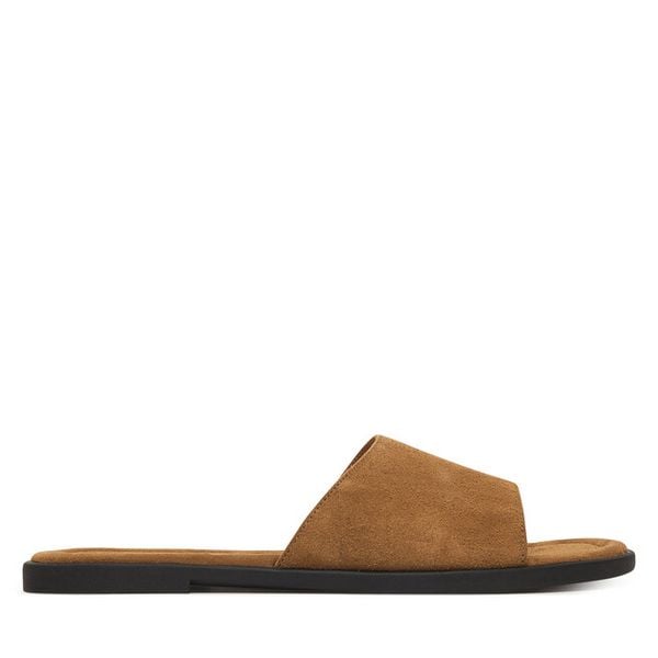 Klapki Vagabond Shoemakers. Brązowe klapki damskie Vagabond Shoemakers, bez wzorów, bez obcasa. Za 409.99 zł.
