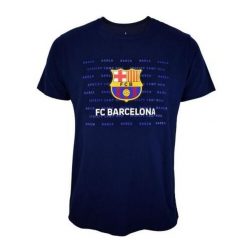 Koszulka FC Barcelona - licencjonowana. Niebieskie koszulki sportowe męskie FC Barcelona, m, bez wzorów, bez kołnierzyka, bez ramiączek, do piłki nożnej. Za 99.00 zł.