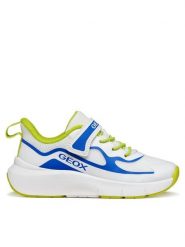 Geox Sneakersy J Pro-Ran Boy J65P7F 01454 C0293 S Biały. Białe buty sportowe chłopięce Geox, bez wzorów, z materiału, bez zapięcia. Za 229.99 zł.