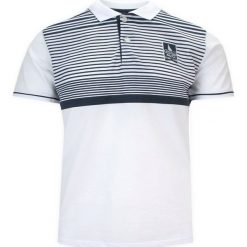 Koszulka POLO, Biało-Granatowa w Paski, Krótki Rękaw, Męska, z Nadrukiem. Niebieskie koszulki polo męskie Porthal, m, bez wzorów, z bawełny, casualowe, bez ramiączek. Za 145.00 zł.