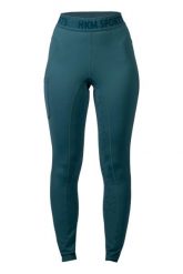 Dziewczęce legginsy jeździeckie z pełną przyczepnością HKM Tabea. Niebieskie legginsy dla dziewczynek HKM, bez wzorów, z materiału, długie. Za 196.50 zł.