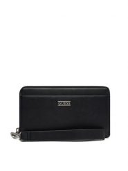 Guess Portfel SMNEBR LEA77 Czarny. Czarne portfele męskie Guess, z aplikacjami, ze skóry. Za 189.99 zł.