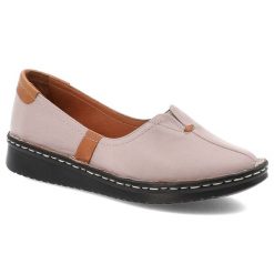 Półbuty damskie Artiker, naturalna skóra licowa z miękką cholewką wsuwaną konstrukcją, jasnobrązowe, 50C0342. Brązowe półbuty damskie Artiker, bez wzorów, ze skóry, biznesowe, bez obcasa, bez zapięcia. Za 179.00 zł.