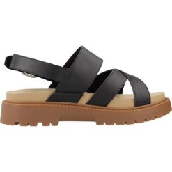Sandały Timberland Model Clairemont Way Cross S Kolor Czarny. Czarne sandały damskie Timberland, bez wzorów, z materiału, bez obcasa, bez zapięcia. Za 383.00 zł.