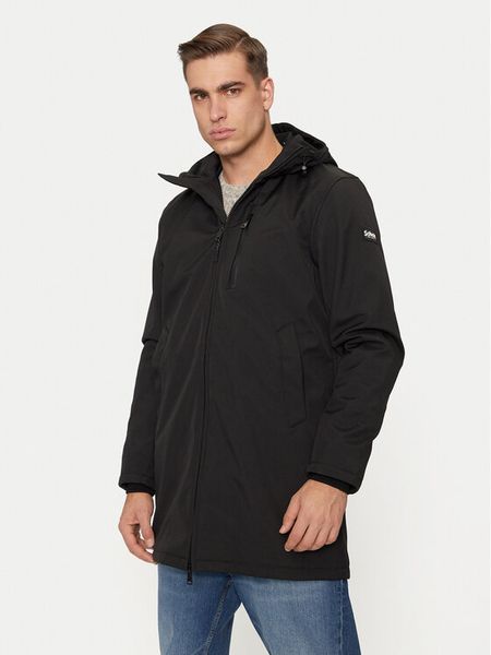 Schott NYC Kurtka przejściowa KALVIN Czarny Regular Fit. Czarne kurtki męskie Schott NYC, l, bez wzorów, z syntetyku, bez kaptura. Za 469.99 zł.