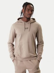 EA7 Emporio Armani Bluza 8NPM32 PJVRZ U6167 Beżowy Regular Fit. Brązowe bluzy męskie EA7 Emporio Armani, m, bez wzorów, z bawełny, bez kaptura. Za 459.99 zł.