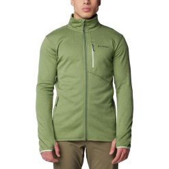 Bluza trekkingowa męska Columbia Park View Fleece FZ. Zielone bluzy męskie Columbia, m, bez wzorów, bez kaptura, trekkingowe. Za 199.99 zł.