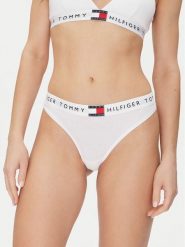Tommy Hilfiger Stringi UW0UW06039 Biały. Białe stringi damskie Tommy Hilfiger, s, bez wzorów, z bawełny. Za 59.99 zł.