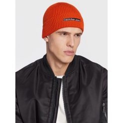 Czapka Calvin Klein Jeans. Brązowe czapki i kapelusze męskie Calvin Klein Jeans, na zimę, bez wzorów, z jeansu. Za 189.99 zł.