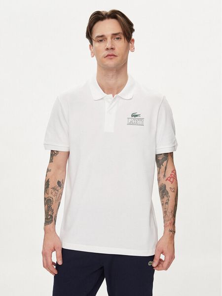 Lacoste Polo PH1136 Biały Regular Fit. Białe koszulki polo męskie Lacoste, l, bez wzorów, z bawełny, bez ramiączek. Za 289.99 zł.