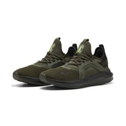 Buty do biegania Softride Enzo 5 PUMA Dark Olive Black Fizzy Light Green Yellow. Czarne obuwie sportowe damskie Puma, bez wzorów, do biegania. Za 329.00 zł.