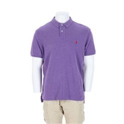 Męska koszulka polo z krótkim rękawem Violet. Fioletowe koszulki polo męskie Ralph Lauren, l, bez wzorów, eleganckie, bez ramiączek. Za 114.98 zł.