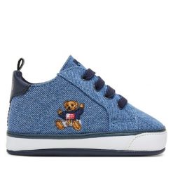 Niechodki Polo Ralph Lauren. Niebieskie trampki i tenisówki chłopięce Polo Ralph Lauren, bez wzorów, bez zapięcia. Za 339.99 zł.