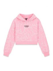 Guess Kids Sweter 183842 Różowy Classic Fit. Czerwone swetry dla dziewczynek Guess Kids, z aplikacjami, bez kołnierzyka, bez ramiączek, bez kaptura. Za 214.99 zł.