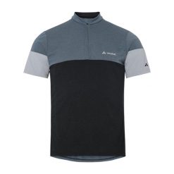 Koszulka VAUDE Altissimo II. Niebieskie buty sportowe męskie Vaude, bez wzorów, bez kołnierzyka, bez ramiączek, rowerowe. Za 288.40 zł.