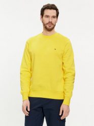 Tommy Hilfiger Bluza Flag Logo MW0MW32735 Żółty Regular Fit. Żółte bluzy męskie Tommy Hilfiger, m, bez wzorów, z bawełny, bez kaptura. Za 239.99 zł.