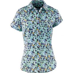 Bluzka z krótkim rękawem bonprix szafirowy w kwiaty. Bluzki damskie bonprix. Za 37.99 zł.