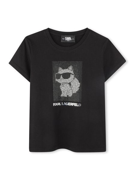 Karl Lagerfeld Kids T-Shirt Z30489 M Czarny Regular Fit. Czarne t-shirty i topy dla dziewczynek Karl Lagerfeld Kids, bez wzorów, z bawełny, bez ramiączek. Za 189.99 zł.