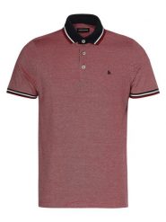 Jack & Jones koszulka polo Mężczyźni Bawełna czerwony, M. Czerwone koszulki polo męskie Jack & Jones, m, bez wzorów, z bawełny, eleganckie, bez ramiączek. Za 149.95 zł.
