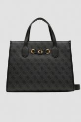 GUESS Szara torebka Izzy 2 Compartment. Szare torebki do ręki damskie Guess, z aplikacjami, ze skóry ekologicznej, klasyczne, bez dodatków. W wyprzedaży za 493.99 zł.