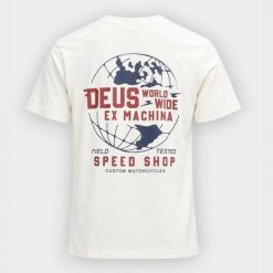 T-Shirt Deus Ex Machina Global Spark White. Szare t-shirty męskie Deus Ex Machina, l, bez wzorów, z denimu, casualowe, bez kołnierzyka. Za 207.27 zł.