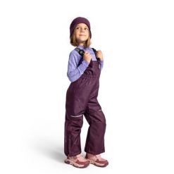 Spodnie narciarskie dla dzieci z szelkami ocieplane Lemon Explore ZL4. Fioletowe buty zimowe dziewczęce LEMON explore, bez wzorów, z polaru, bez zapięcia. Za 229.90 zł.