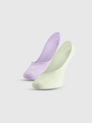 Skarpetki casual niewidoczne damskie 2 pary. Czarne skarpety damskie 4f, bez wzorów, z bawełny. Za 44.99 zł.