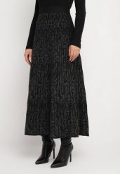 Czarna Rozkloszowana Spódnica Maxi z Wiskozy Sorvin. Czarne spódnice damskie Born2be, bez wzorów, z tkaniny, maxi, rozkloszowane. Za 129.99 zł.