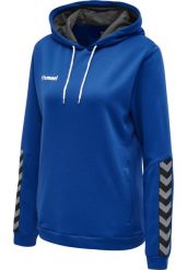 Hummel bluza damska sportowa hml Authentic Poly Hoodie Woman niebieska. Niebieskie bluzy sportowe damskie Hummel, m, bez wzorów, z dzianiny, z kapturem, na fitness i siłownię. Za 97.00 zł.
