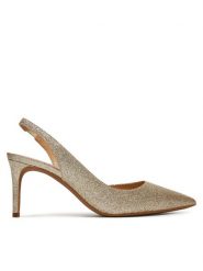 MICHAEL Michael Kors Szpilki Alina 40S5HNMP2M Złoty. Żółte szpilki damskie MICHAEL Michael Kors, bez wzorów, ze skóry, bez obcasa, bez zapięcia. Za 399.99 zł.