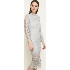 Missguided - Sukienka. Szare sukienki damskie Missguided, z koronki, casualowe, z długim rękawem. W wyprzedaży za 179.90 zł.