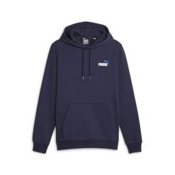 Bluza męska Puma ESS+ 2 Col Small Logo Hoodie FL. Niebieskie bluzy męskie Puma, m, bez wzorów, z kapturem, na fitness i siłownię. Za 186.00 zł.
