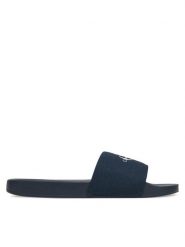 Calvin Klein Jeans Klapki Slide Monogram Cv YM0YM01271 Granatowy. Niebieskie klapki męskie Calvin Klein Jeans, z jeansu. W wyprzedaży za 99.99 zł.