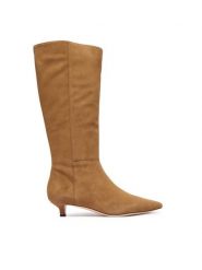 LAUREN RALPH LAUREN Kozaki Frncsa Tl Hl 802P15726003 Brązowy jasny. Brązowe kozaki damskie Lauren Ralph Lauren, ze skóry, bez obcasa, na szpilce. Za 1,299.00 zł.
