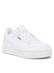 Puma Sneakersy Carina Street PS 393847 01 Biały. Białe buty sportowe dziewczęce Puma, bez wzorów, ze skóry, bez zapięcia. Za 169.99 zł.