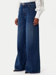 TWINSET Jeansy 252TP2540 Granatowy Wide Leg. Niebieskie jeansy damskie Twinset. Za 899.99 zł.