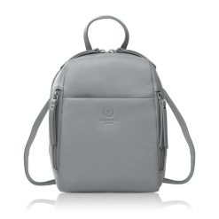 Plecak damski skórzany miejski mały szary elegancki Paolo Peruzzi AY-26-GR. Szare plecaki damskie bez wzorów, ze skóry, eleganckie. Za 229.00 zł.